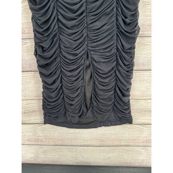 BHLDN Anthropologie Strapless Ruched Bodycon Midi Dress Women's‎ Small Black NEW - Picture 6 of 12